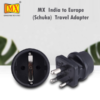 Mx European (schuko) To India Plug Adapter 15 Amp- Convert European Type E/f Input To India Type M Three Prong Output Connection Black Mx-3519 - Image 3