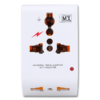 MX 3 Pin Surge Protector Traveler Universal Socket Plug (Type D) Worldwide Travel Adaptor Multiplug Conversion Plug Socket Connector 3 In 1 MX-3216A - Image 3