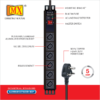 Mx 6 Outlet Power Distribution Unit With Iec 320 C13 Master Switch Industrial-standard Aluminum Body Wall Or Desk Mountable With A 1.5m Heavy-duty Cord Mx-4147B - Image 4