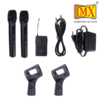 MX Wireless Microphone System With Two Handheld Mics And Dual Channel Receiver 100-foot Range (100 Each Channels) For Karaoke Dj Wedding and School Presentations MX XR 80 PLUS - Image 4