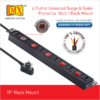 MX 4 Outlet Power Distribution Unit With 15 Amp Universal Sockets Child Safety Shutter Spike & Surge Protector Industrial Standard Aluminium Extrusion Body – Wall Mount Desk Mount And 19 Inches Rack Mountable With 1.5 Meters MX-3268 - Image 4