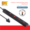 MX 4 Outlet Power Distribution Unit With 15 Amp Universal Socket With Individual Switch Child Safety Shutter Industrial Standard Aluminium Extrusion Body Wall Mount Desk Mount And 19 Inches Rack Mountable With 1.5 Meters Power Cord MX-3269 - Image 4