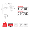 Mx Desk Mount Stand Table Bracket Clamp 17-26 Single Display Monitor Lcd Led Tv Mx-3692 - Image 4