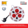 MX 3 Outlet Universal Sockets Spike Guard Extension Box With Individual Socket Switch Fuse Protection & Child Safety Shutter-3 Pin Power Cord MX-1153 MX-1161 MX-1169 - Image 4