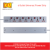 Mx 6 Outlet Universal Power Strip With Individual Fuse & Switch For Each Socket, Heavy Duty Power Cord & With Child Safety Shutter Mx-2955 - Image 5