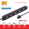 MX 4 Outlet Power Distribution Unit With 15 Amp Universal Sockets Child Safety Shutter Spike & Surge Protector Industrial Standard Aluminium Extrusion Body – Wall Mount Desk Mount And 19 Inches Rack Mountable With 1.5 Meters MX-3268 - Image 5