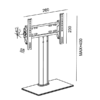 MX Universal Floor Mount LCD Stand For TFT Plasma LCD LED TV – Screen Size 14-32” Fix Tilt Floor Mount/Bracket/Stand Load: 20 Kgs – MX-3673 - Image 5