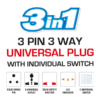 MX Universal Conversion Plug Multiplug With Individual Switch MX-4006 - Image 5