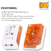 MX 3 Pin Surge Protector Traveler Universal Socket Plug (Type D) Worldwide Travel Adaptor Multiplug Conversion Plug Socket Connector 3 In 1 MX-3216A - Image 6