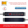 MX 4 Outlet Power Distribution Unit With Universal Power Strip Live Voltage Display (6 Amp Parameter 30w~265v) Wall/rack Mount Built-in Fuse Master Switch Heavy-duty Power Cord MX-4121 - Image 6