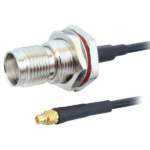MX MMCX Male Gold Plated To TNC Female Bulkhead Cord – 1.5 Mtr (174u) MX-2880