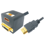 MX HDMI Male To HDMI Female DVI Female 24+1 – Short Cable – Gold Plated MX-3060