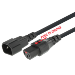 MX IEC Autolock C-14 Male To IEC C-13 Female Cord 10 Amp 3 X 0.75 SQ MM MX-3546