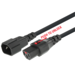 MX IEC Autolock C-14 Male to IEC C-13 Female Cord 10 Amp 3 x 1.00 SQ MM MX-3547