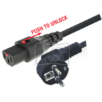 MX German Type Plug Right Angle / IEC C-13 Female Server Cord 10 Amp 3 X 0.75 SQ MM MX-3582