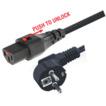 MX German Type Plug Right Angle / IEC C-13 Female Server Cord 10 Amp 3 X 1.0 SQ MM MX-3583