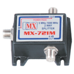 MX 2 Way Splitter With Power Pass MX-721M
