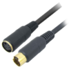 MX S-video 7 Pin Mini Din Male To 4 Pin Mini Din Female Cord Gold Plated 1.5 Mtrs MX-3225