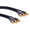 MX 3 RCA To MX 3 RCA Plug Cord With Locking System MX-2709