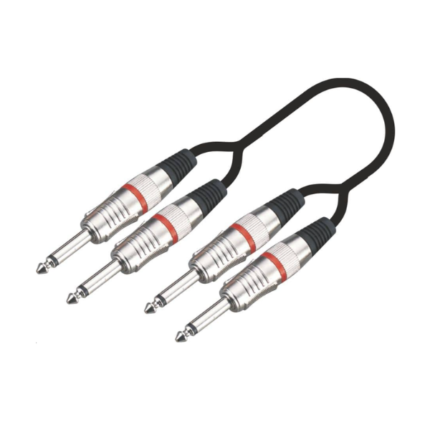 MX 2 X 6.35mm 1/4 Inch P-38 Mono Male To 2 X 6.35mm 1/4 Inch P-38 Mono Male Cord – 1.5 Mtr MX-3916 ITGLOBAL