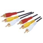 MX 3 RCA Plug To MX 3 RCA Plug Cord (Tip Gold Plated) MX-1093