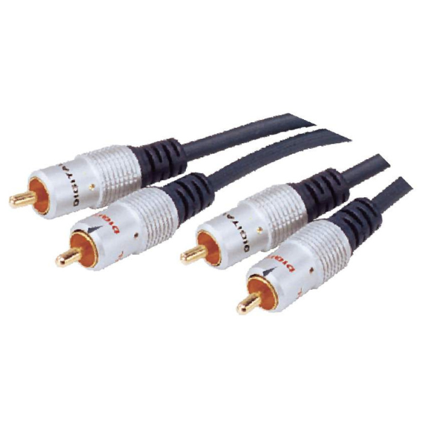 MX - 1109 MX 2 RCA Plug To MX 2 RCA Plug Cord (Gold Plated Tips) MX-1109