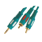 MX Stereo Plug 3.5mm To MX 2 RCA Plug Cord (Dual Link) – Tip Gold Plated MX-1204