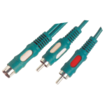 MX 4 Pin Mini Din Plug To 2 RCA Plug Cord (Dual Link) MX-1211
