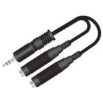 MX EP Stereo Plug 3.5 MM To 6.35 MM 2 P-38 Stereo Female Cord – 0.2 Mtr MX-2384B