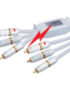 MX 3 RCA Plug To MX 3 RCA Plug Cord Digital High Power Built In Strong Electro Magnetic Signal (emi) MX-2578