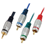 MX 4 Pole EP Stereo Male Plug 2.5mm To 3 RCA Male Plug (RGB) MX-2754