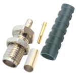 MX SMA Female Crimping Type Bulkhead With Teflon For (174u) Cable With Boot MX-2912