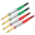 MX 2 P-38 Mono Male To 2 P-38 Mono Male Cord Fully Metal Gold Plated MX-3045 ITGLOBAL