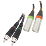 MX 2 RCA Plug To 2x3 Pin Mic Male Nickel Plated Connector XLR Cord With Nylon Mesh MX-3095