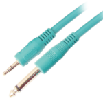 MX 6.35 MM P-38 Mono Male Plug To 3.5 MM EP Stereo Male Plug Cord – 1.5 Mtrs MX-3098