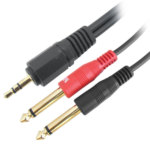 MX EP Stereo Male 3.5mm To 2 P-38 Mono Male Cord (Pin Gold Plated) MX-3252