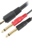 MX EP Stereo Male 3.5mm To 2 P-38 Mono Male Cord (Pin Gold Plated) MX-3252 ITGLOBAL
