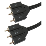 MX 3 RCA Male To 3 RCA Male Cord Dual Molded (R-G-B) Components Cable MX-3311