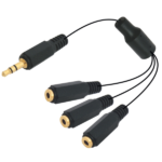 MX Headphone Splitter – EP Stereo 3.5mm To 3 X EP Stereo Socket Cord MX-3367