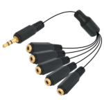 MX Headphone Splitter – EP Stereo 3.5 MM To 5 EP Stereo Socket Cord MX-3369
