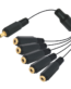 MX Headphone Splitter - EP Stereo 3.5 MM To 5 EP Stereo Socket Cord MX-3369 ITGLOBAL
