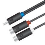 MX RCA Plug To 2 X RCA Sockets Cord – 0.3 Meter MX-3388