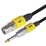 MX 3 Pin Female XLR To P-38 Mono Male Cord -1.5 Meter MX-3742