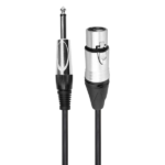 MX 3 Pin Mic Ext Female XLR / P-38 Mono Male Extension Cable -1.5 Mtr MX-3787