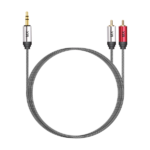MX Audiophiles Copper Digital Audio Coaxial Cable 3.5mm Male To 2 RCA Male Audio Auxiliary Stereo Y Splitter Cable MX-3891