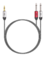 MX Copper Digital Audio Coaxial Cable 3.5mm Male To 2 RCA Female Audio Auxiliary Stereo Y Splitter Cable 0.5 Meters MX-3892 ITGLOBAL