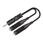 MX EP Stereo Male 3.5 MM To 2 X P-38 Stereo Female Cord 0.2 Mtr MX-3900