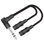 MX P-38 Stereo Male Right Angle To 2 X EP Stereo 3.5 MM Female Cord 0.2 Mtr MX-3901