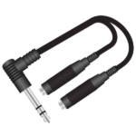 MX P-38 Stereo Male Right Angle To 2 X P-38 Stereo Female Cord 0.2 Mtr MX-3902
