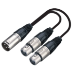 MX 3 Pin Male XLR Microphone / 2 X 3 Pin Female XLR Extension Cable 1.5 Meter MX-3905